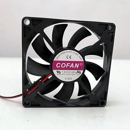 F-8015H12BII COFAN 12V 80mm Fan, 12V 0.35A 8015 Chassis and Large air Volume Fan