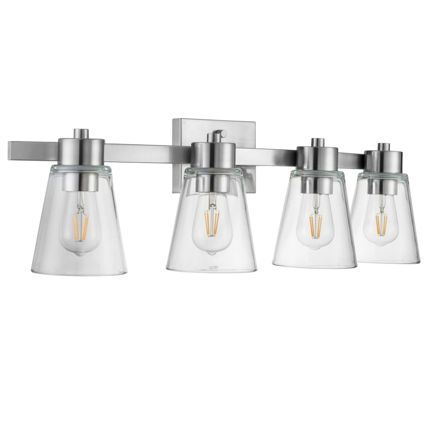 Prominence Home Fairendale 4 Light Brushed Nickel Bathroom Vanity Light with Clear Glass - 51528-01