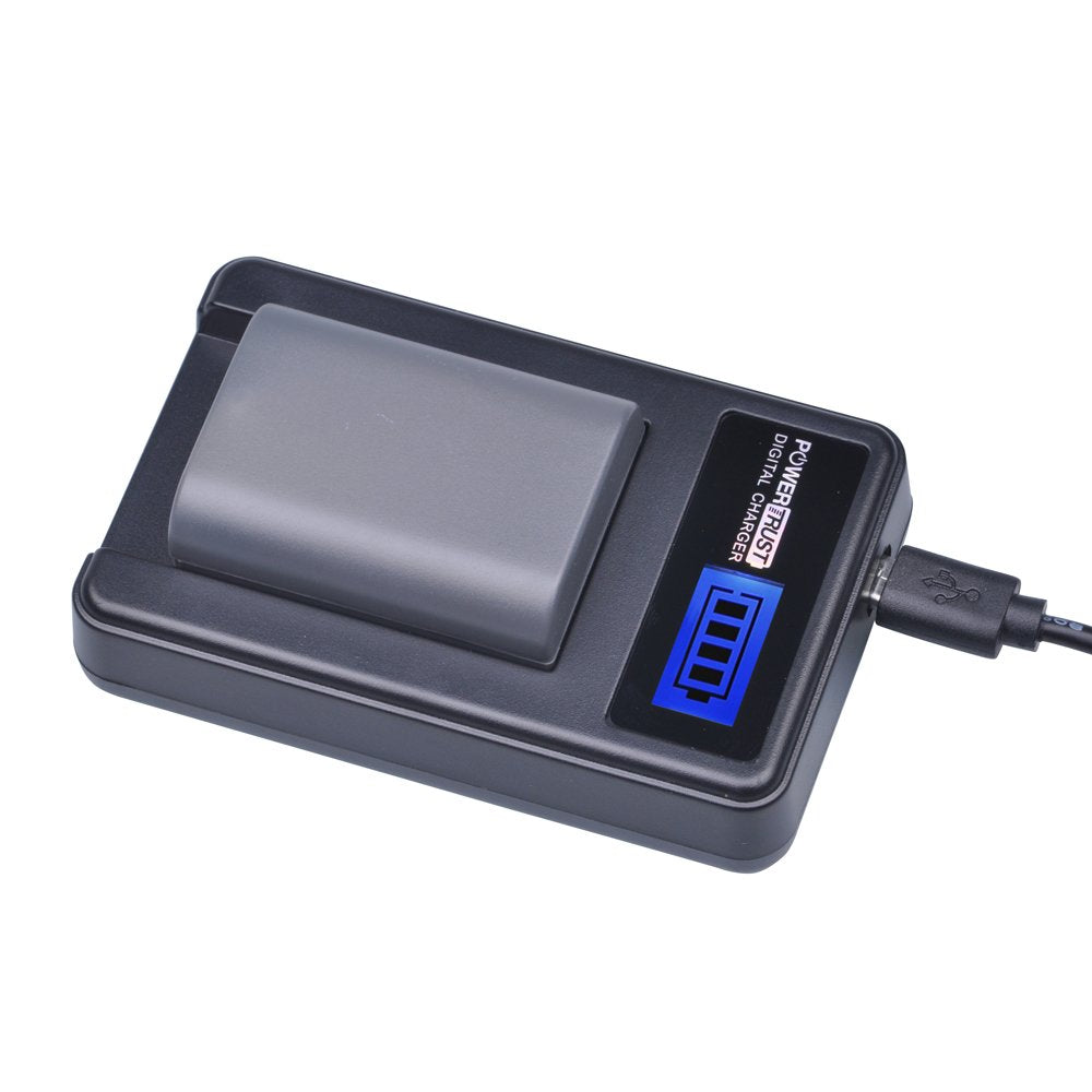 PowerTrust 2 Pack NB-2L NB-2LH 1400 mAh Camera Battery and LCD USB Charegr for Canon 350D 400D G7 G9 S30 S40 z1 Kiss N X Rebel XT XTi