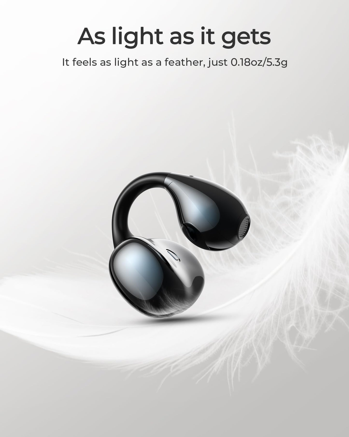 Lytmi-CozyClip Open Ear Headphones, Clip-On Earbuds with Bluetooth 5.4, Lightweight and Comfortable, Clear Audio, 22-Hour Playtime, IPX4 Waterproof…