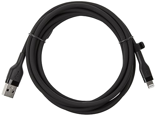 Belkin BoostCharge Flex Silicone USB Type A to Lightning Cable (2M/6.6FT), MFi Certified Charging Cable for iPhone 13, 12, 11, Pro, Max, Mini, SE…