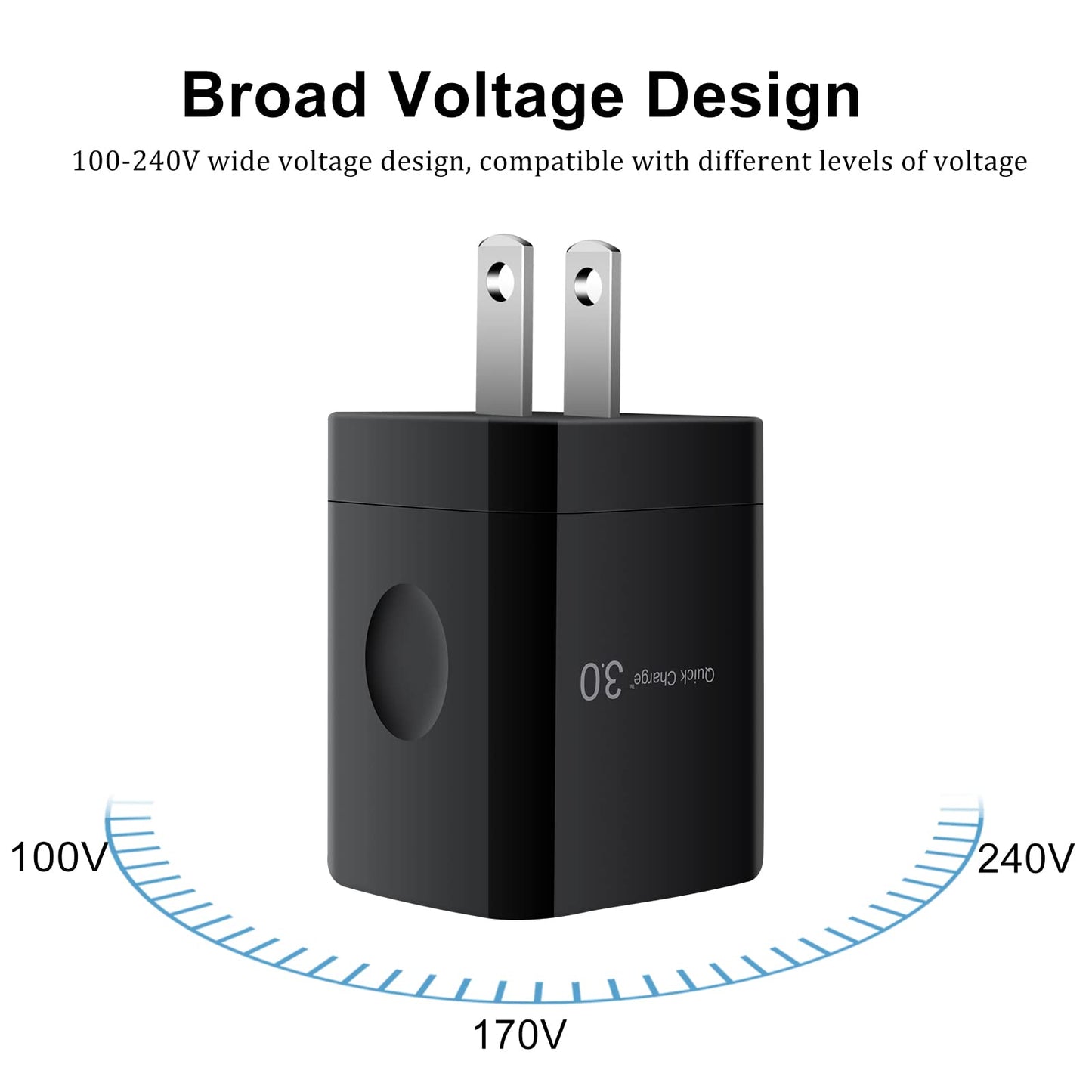 OrSunday Quick Charge 3.0 Fast Charger Compatible Moto G10 G9 G8 G7 Power Plus Play, Edge/G Power/Stylus/Razr/One 5G Ace/G100, G6 X4 Z4 Z3 Z2 Z Play
