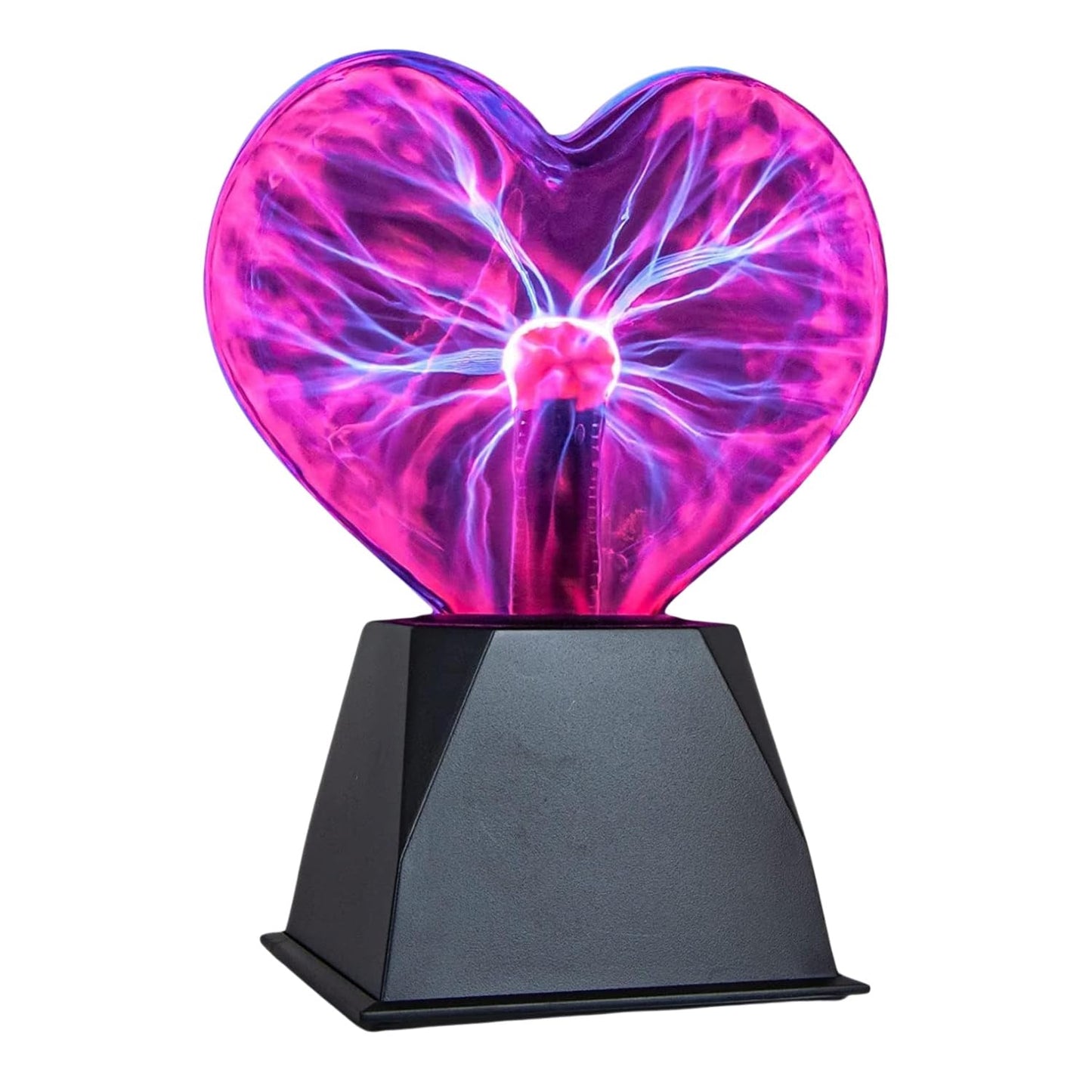 Tradeopia 8 Inch Heart Shaped Touch & Sound Sensitive Plasma Lamp, Globe for Home & Office Decoration