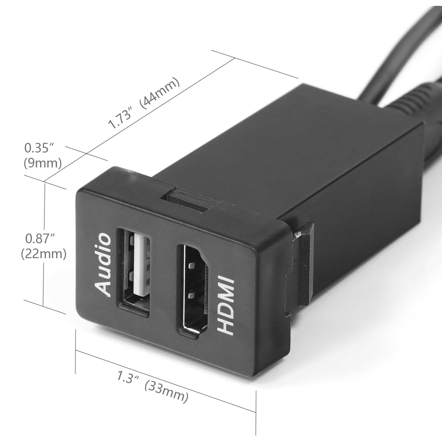 Timloon HDMI Socket Mount Cable +USB Audio Input Audio Relay Use for Toyota?Type A?