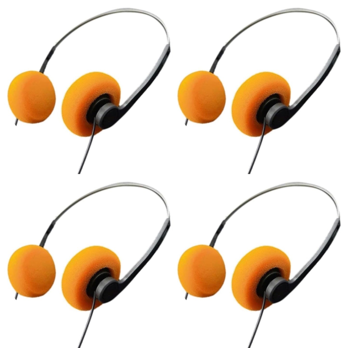 4Pcs Orange Retro Over-Ear Headphone,Vintage Feelings Underwire Headphone,Retro Lightweight Earphones,Hi-Fi Stereo Earphone Headset,for Most Mobile…