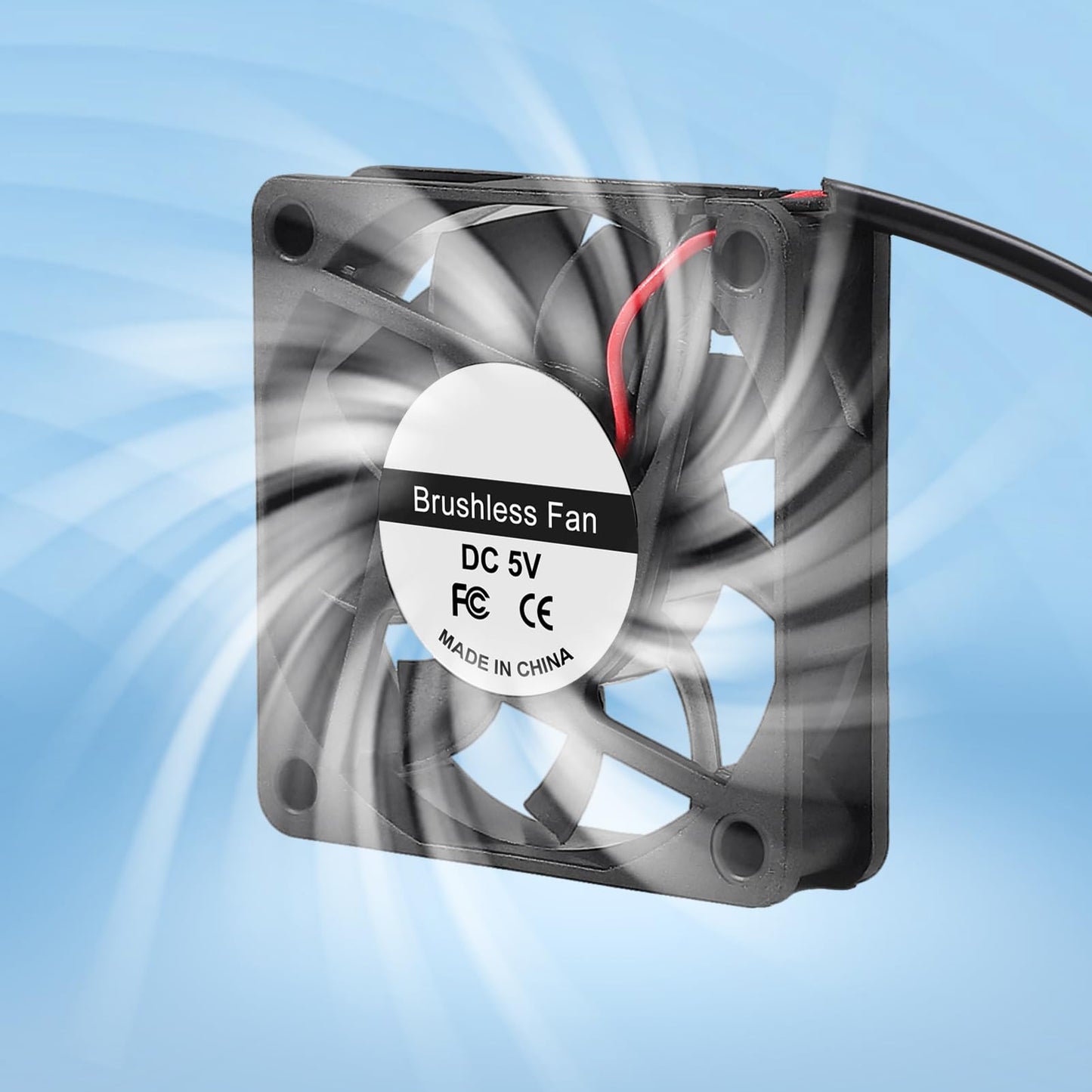 DORHEA 2PCS 6010 Brushless Cooling Fan, 60mm x 10mm, USB 5V, Replacement for DIY PC Computer Case Fan
