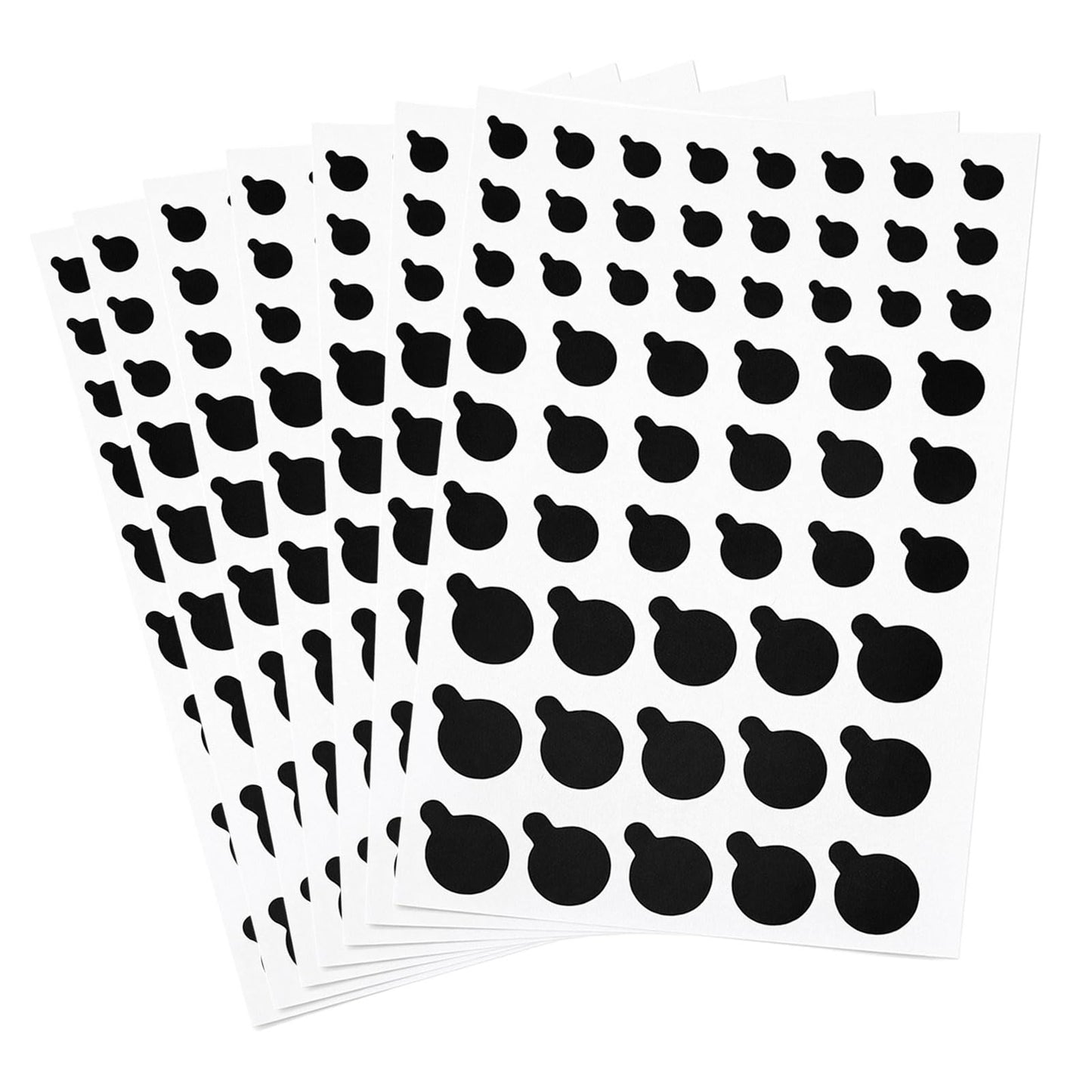 Mnvhoky Solid Color Webcam Privacy Stickers, Anti-Peeping Camera Cover Tabs, Reusable Low-Tack Vinyl Covers, Multi-Size Black Sheets (7 Pack, Matte