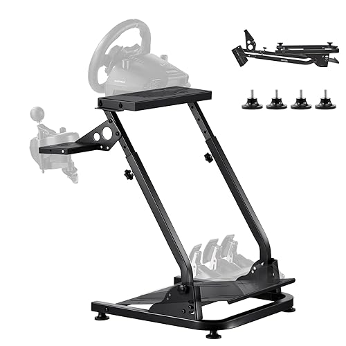 VEVOR Racing Wheel Stand, Adjustable & Foldable Simulator Stand for Logitech G29 G27 G920 G923, Thrustmaster T300RS T300GT T248 TS-PC TSXW Gaming