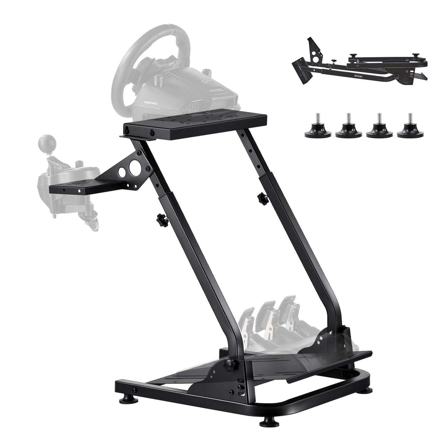 VEVOR Racing Wheel Stand, Adjustable & Foldable Simulator Stand for Logitech G29 G27 G920 G923, Thrustmaster T300RS T300GT T248 TS-PC TSXW Gaming