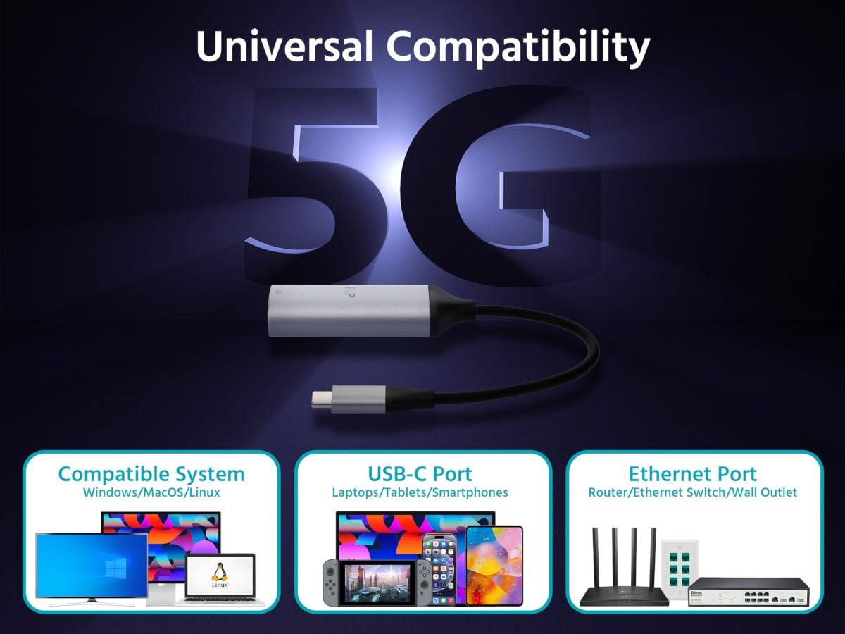 Monoprice USB-C to 5Gbps Ethernet Adapter