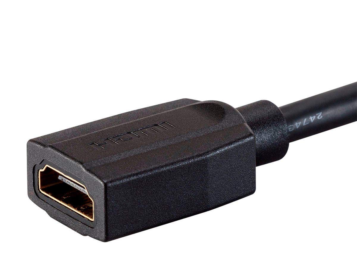 Monoprice High Speed HDMI Extension Cable - 48Gbps, Ultra 8K, Dynamic HDR, eARC, 1 Feet, Black - DynamicView Series
