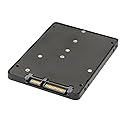 JSER B+M Key Socket 2 M.2 NGFF (SATA) SSD to 2.5 SATA Adapter Card Adapter with Black Metal Case