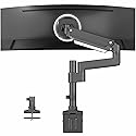 VIVO Premium Aluminum Tall Extended Monitor Arm for Ultrawide Monitors up to 49 inches and 33 lbs, Single Desk Mount Stand, Pneumatic Height