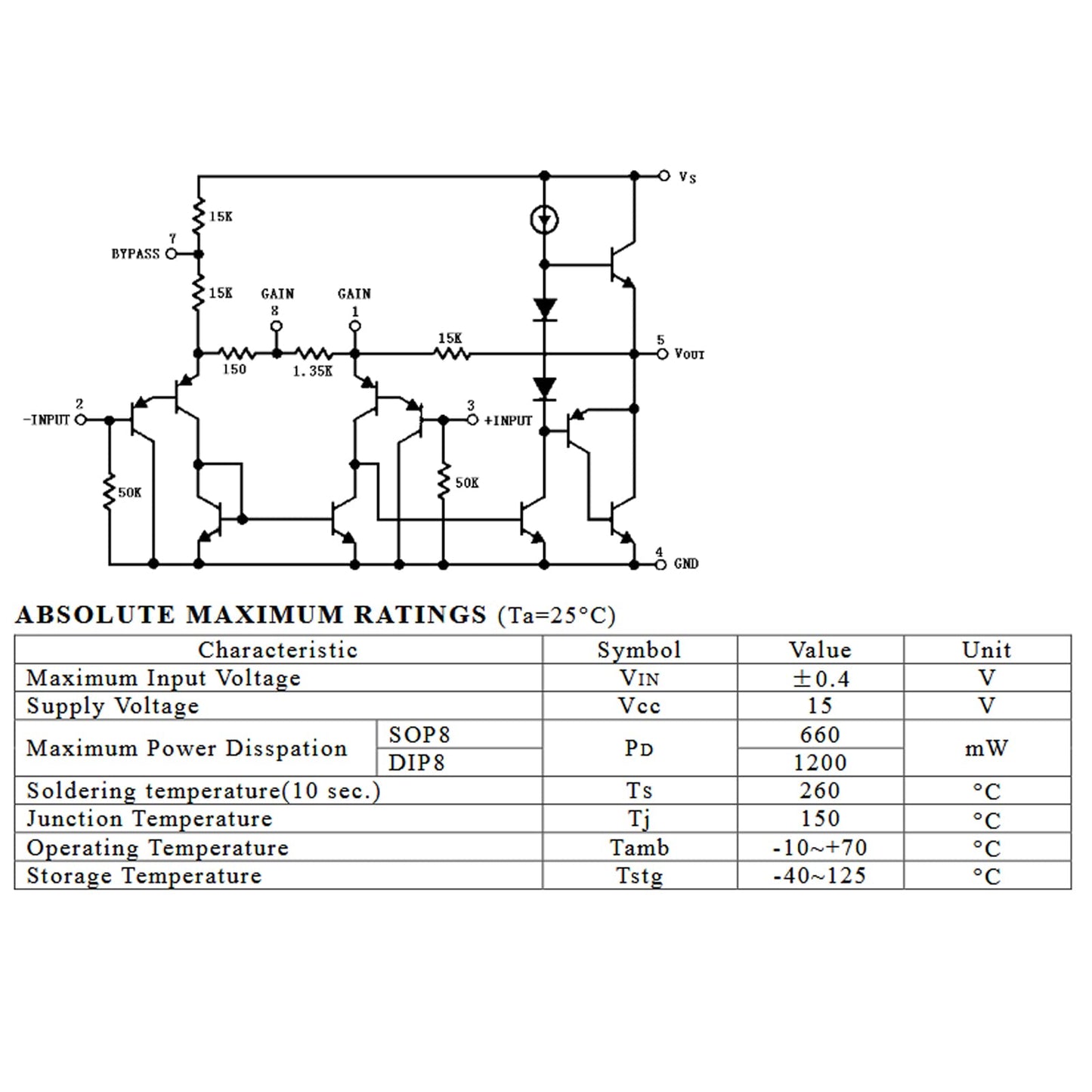 FAYLEZ 10PCS LM386N-1 Semiconductor, Low Voltage, Audio Power Amplifier, Dip-8