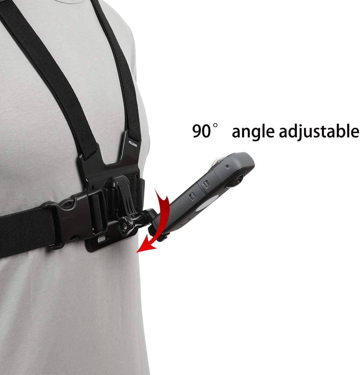 PellKing Accessories Kit for Insta360 One X5/X4/X3/X2/X,Third Version Video Vlog Necklace Neck Holder,New Quick Release Head Strap Mount + Chest Mount