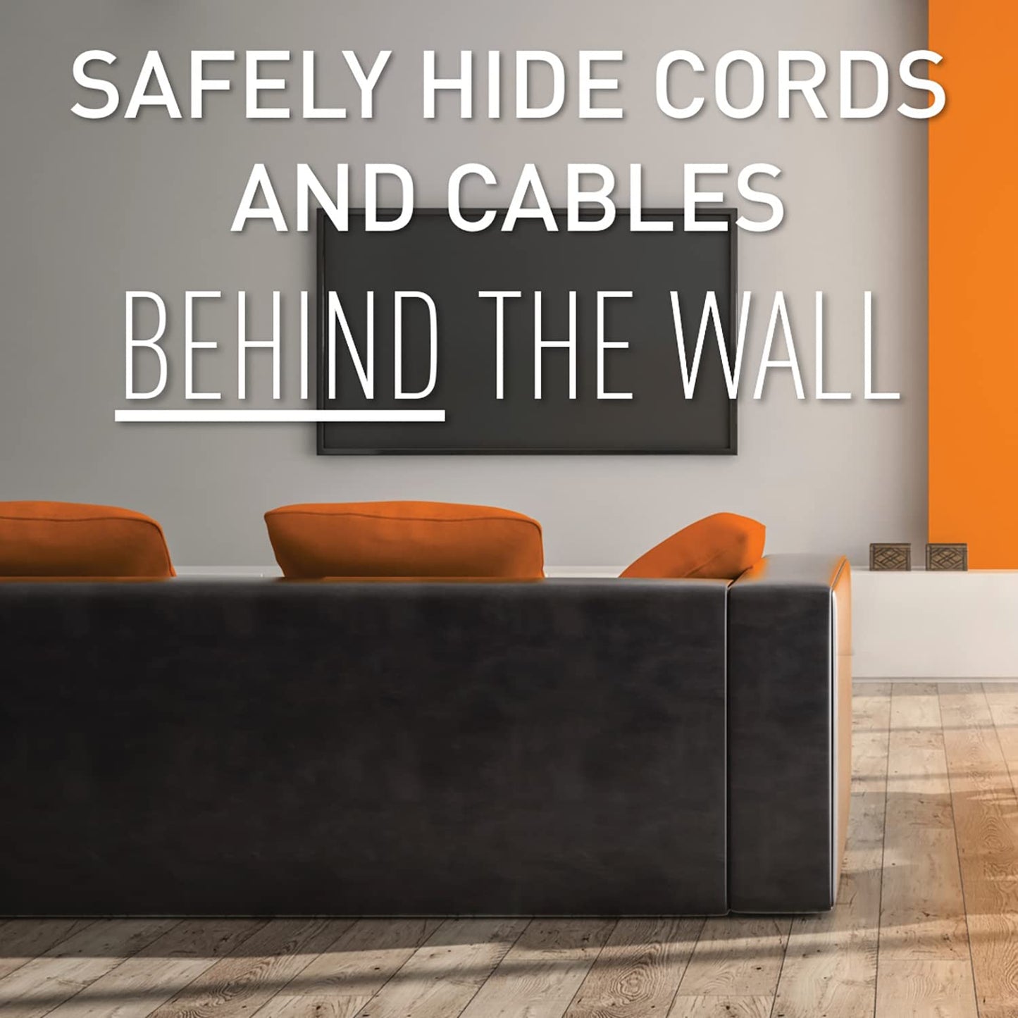 Legrand - Wiremold Cable Hider for Wall Mount TV, White In Wall Cable Concealer for In Wall Cord Management, Hide TV Cords for Wall Mount TV, In Wall