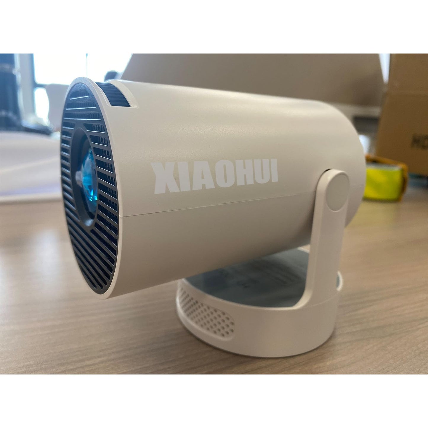 XIAOHUI Mini Projector, 2025 Portable Smart Projector with WiFi and Bluetooth, 1000 Lumens, 150-inch Display, LCD LED Technology