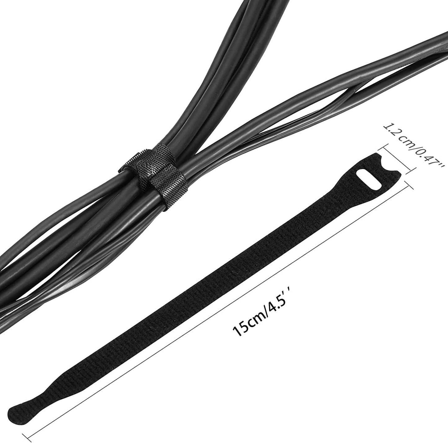 JBWKWELM 50PC Cable Ties Reusable - Cable Straps Multi-Purpose Tie Wraps Fastening Straps Used for Headphones Phones 1
