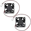 GDSTIME 30mm x 30mm x 10mm 1 inch Small 12V DC Brushless Cooling Fan 2-Pack