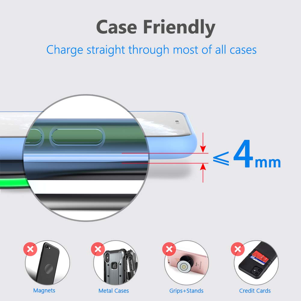 Yootech Wireless Charger,10W Max Wireless Charging Pad Compatible with iPhone 17/17 Pro/17 Pro Max/Air/16/15/14/13/SE 2022/12/11,Samsung Galaxy