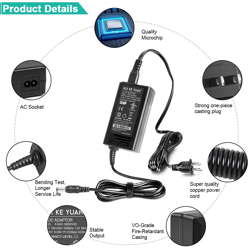 HKY 19V 65W AC Adapter Charger Replacement for Harmon Kardon Aura/Aura Studio 4 3 2 1 /Aura Plus AirPlay Aura Series Wireless Home Speaker System…
