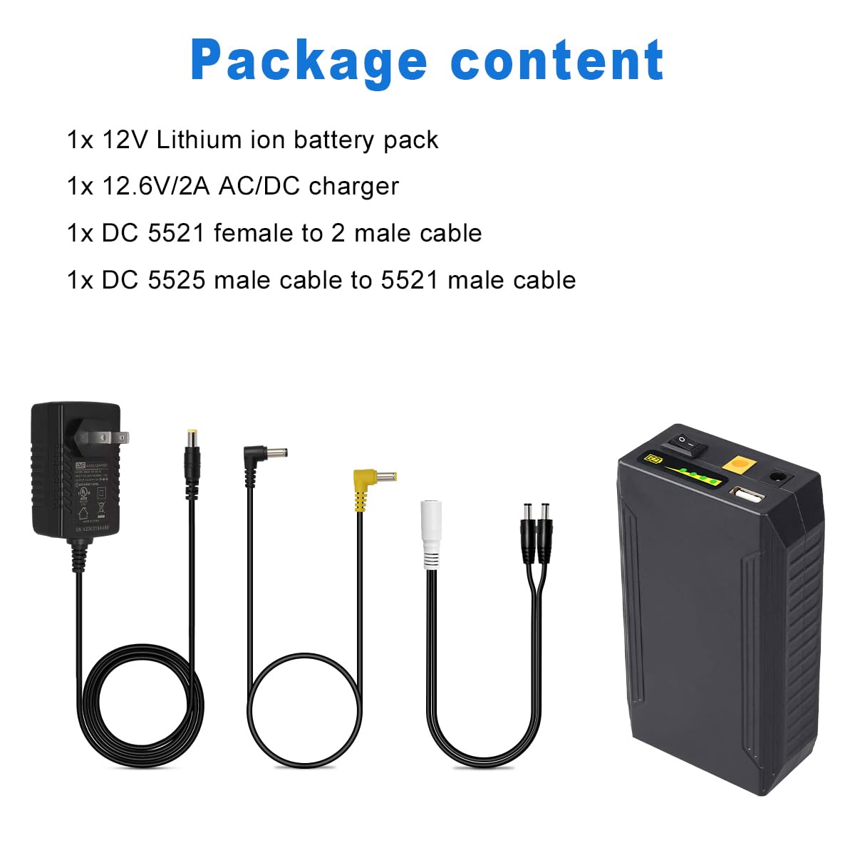 Talentcell Portable Power Bank, 99.9Wh Multi Voltage 12V/9V & 5V USB Power Supply for LED Strip, CCTV Camera, Heated Jacket, Phone, Spectra Pump