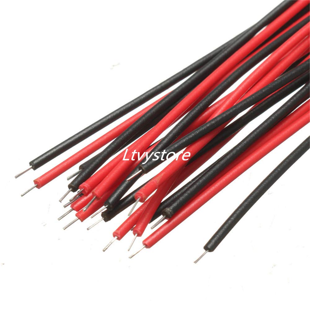 Ltvystore 30Pcs 3MM 12V Red LED Pre Wired Prewired 7.87 Inch Lamp Light Bulb Prewired Emitting Diode + 30Pcs Black 3MM LED Plastic Clip Holder Display