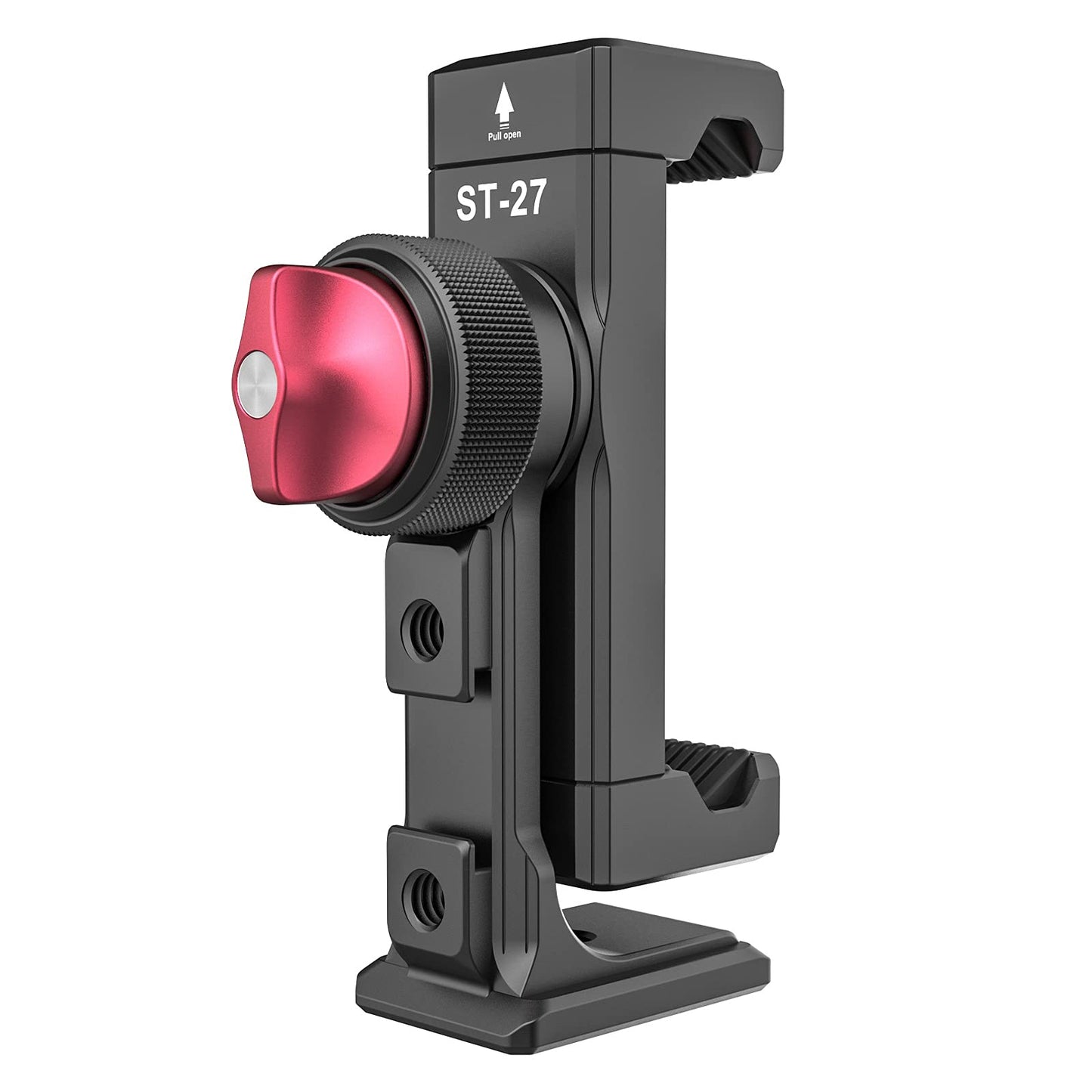 Metal Phone Tripod Mount 3 Cold Shoes & Arca Port, 360° Smartphone Tripod Adapter for iPhone 17 16 15 Cell Phone Stand Holder for Desktop Video Live