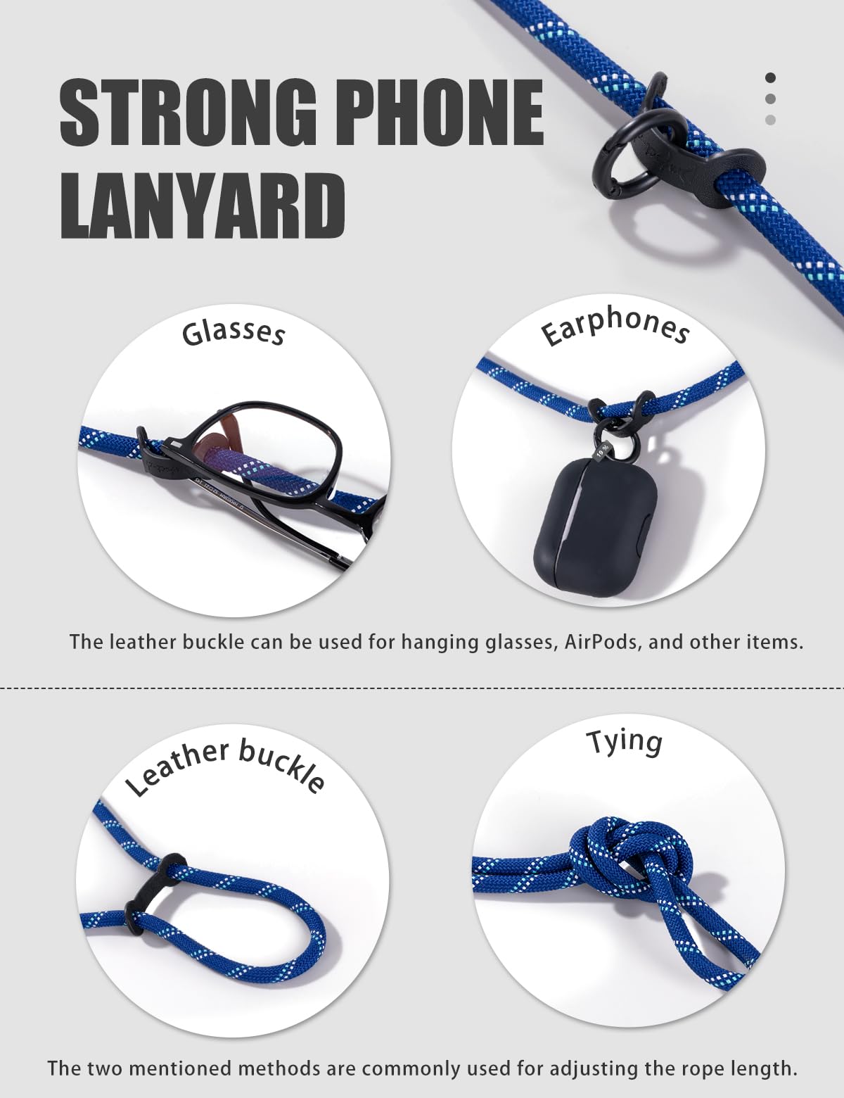 project-cb Phone Lanyard×1,Phone Tether Tab×2, Crossbody Cell Phone Lanyard,Rope Lanyard,Universal Adjustable Phone Strap(Verdant-S)