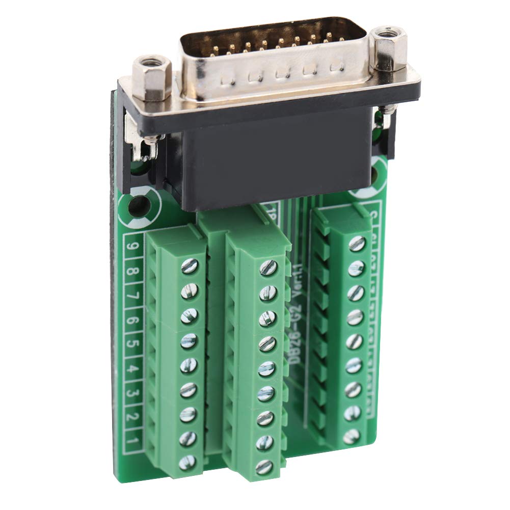 26 Pin DB26 D-SUB Male Adapter to PCB Terminal Module Board Connector with Insulating Mat