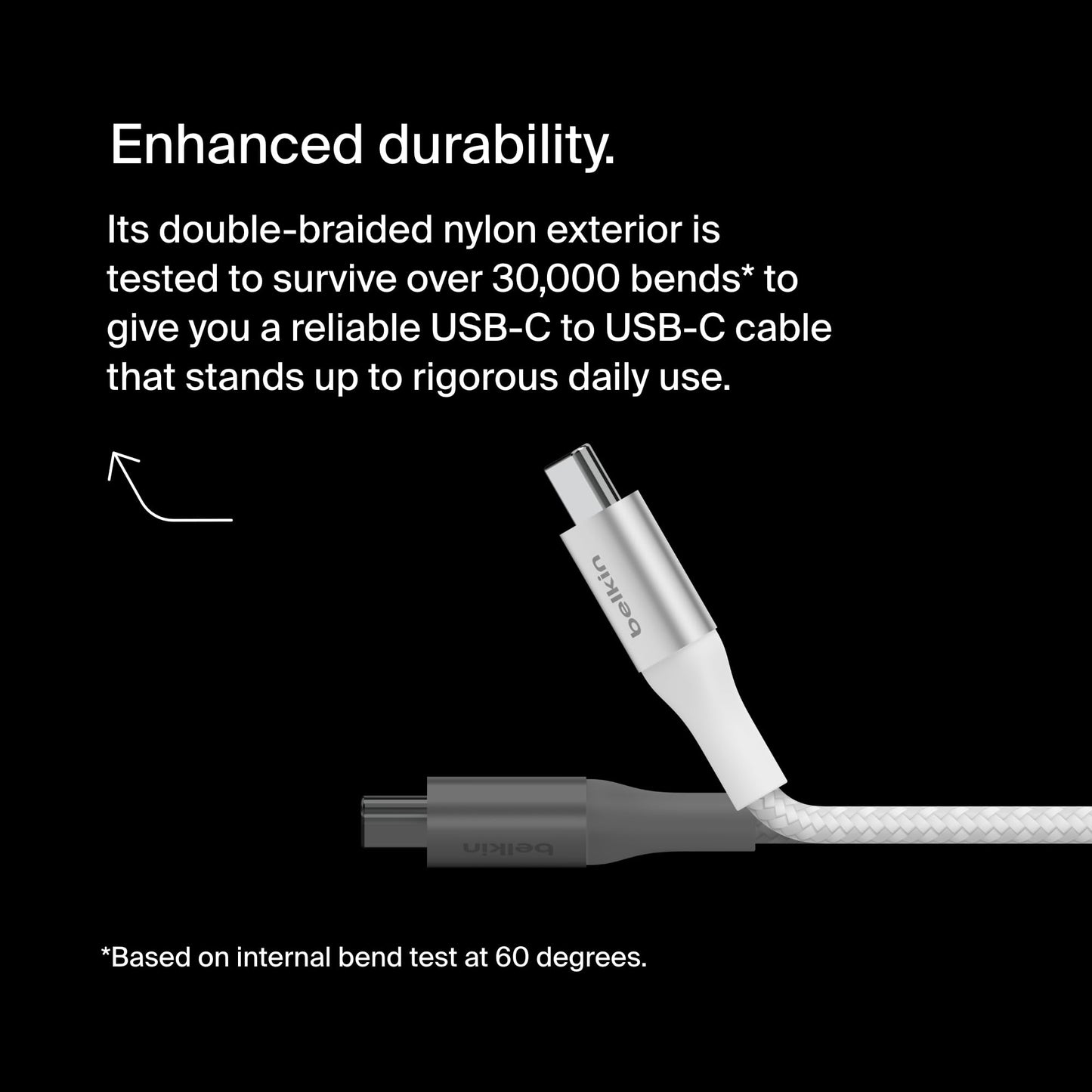 Belkin BoostCharge USB-C to USB-C Power Cable (2M/6.6ft) Fast Charging Cable 240W Power Delivery USB-IF for MacBook Pro, iPad, iPhone 16 Series