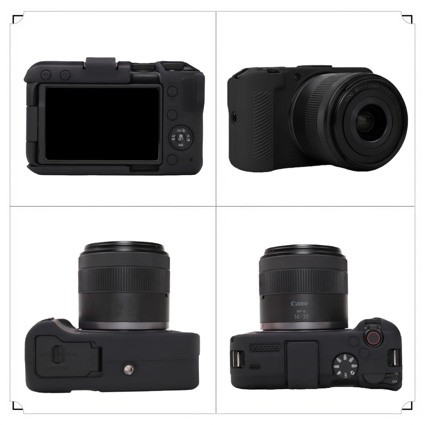 SZHSYJY EOS R50V Case,Soft Silicone Protective Cover for Canon EOS R50 V Digital Camera, Anti-Scratch Slim Fit Design with 2 Screen Protectors and 1