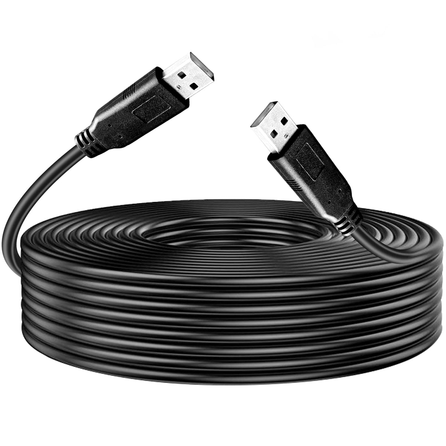 USB 2.0 A to USB A Cable 40FT, USB2.0 A to A, USB Cord Compatible with Hard Drive Enclosures, DVD Player, Hard Drive Enclosures, DVD Player, TV, Flash