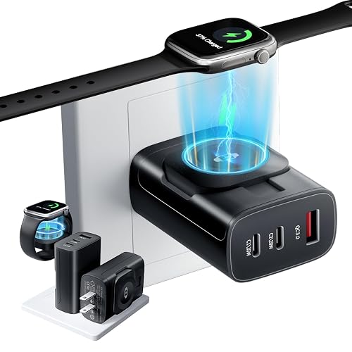 OGRANEE 4 in 1 Charger 40W for iPhone iWatch and Airpods Fast Charging, Portable Travel Multi Chargers for Apple Devices, Dual Usb Wall Charger Block