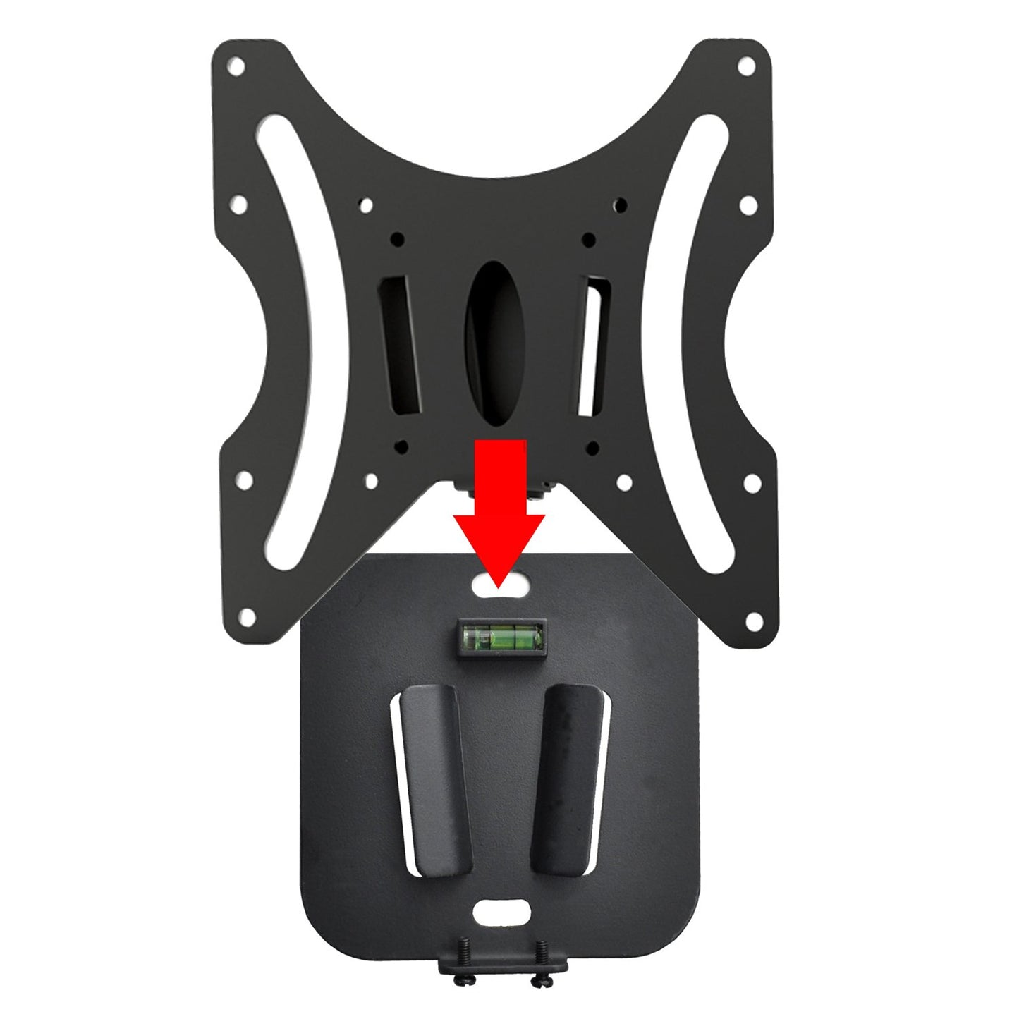 Master Mounts 110 Low Profile - Fixed/Flat TV Wall Mount LED LCD Fits up to 50" and 66 Pound Screens VESA 75x75 100x100 200x100 200x200 (Black)
