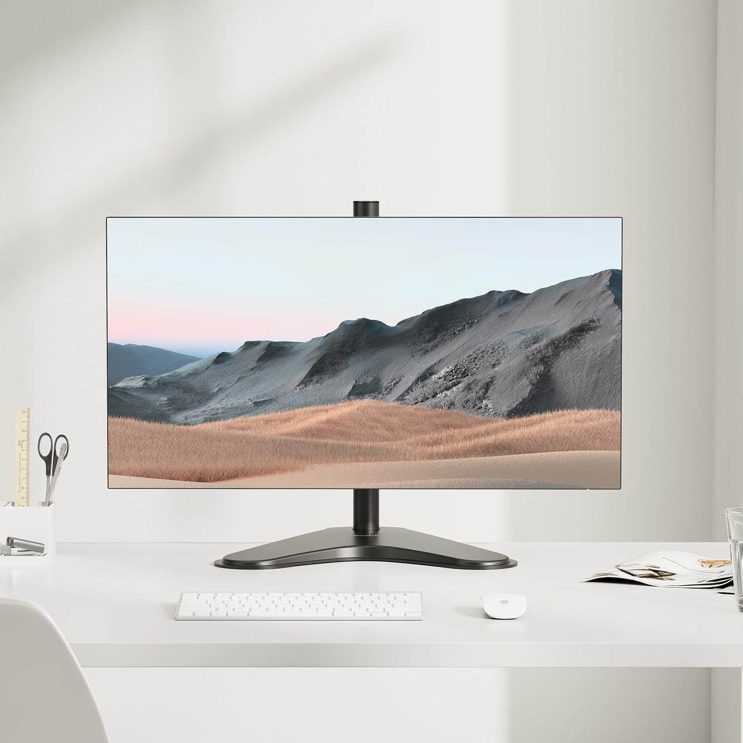 Mount-It! Monitor Stand for Desk, Freestanding Single Monitor Mount for 21.5-32" Screens, Height Adjustable VESA Stand with Tilt, Swivel & Rotation