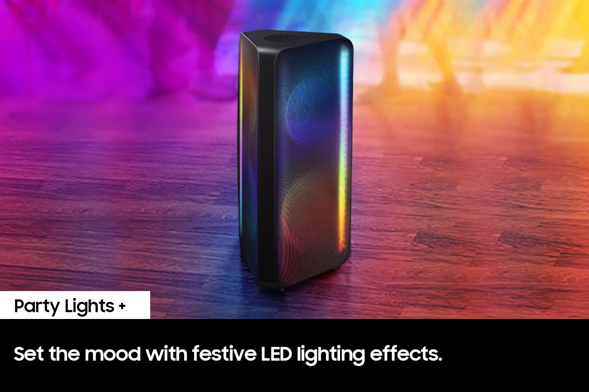 SAMSUNG MX-ST50B Sound Tower High Power Audio, 240W Floor Standing Speaker, Bi-Directional Sound, Built-In Battery, IPX5 Water Resistant, Party