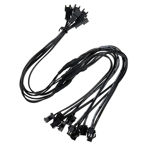 Modengzhe 5 Pcs 2-Way EL Splitter Cable, One Male to Dual Female EL Wire for Neon Lights Battery Pack, 14.9 Inches