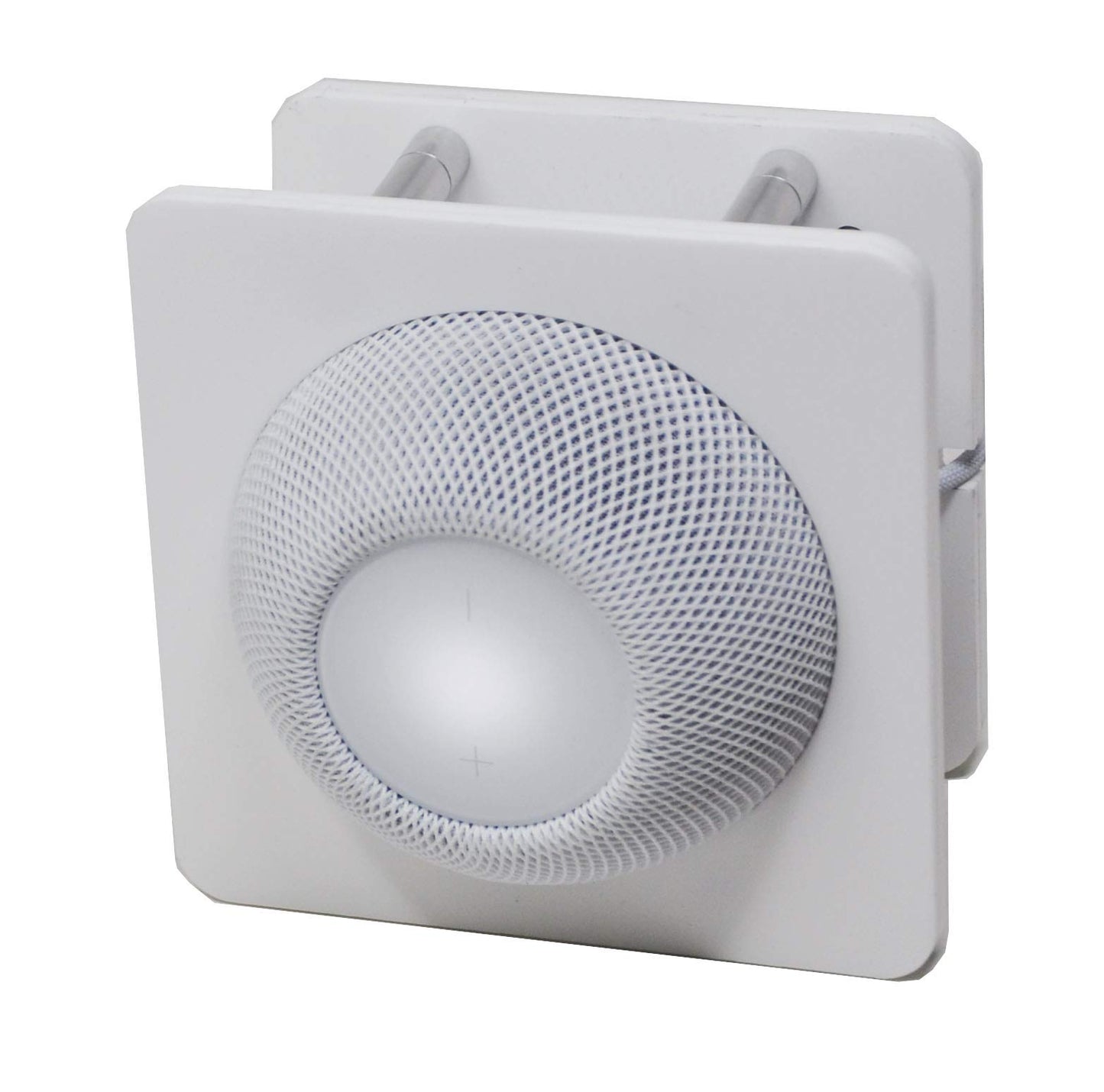 TABcare Anti-Theft Security Acrylic 75x75mm VESA Case for HomePod mini with Wall Mount Kit (White)