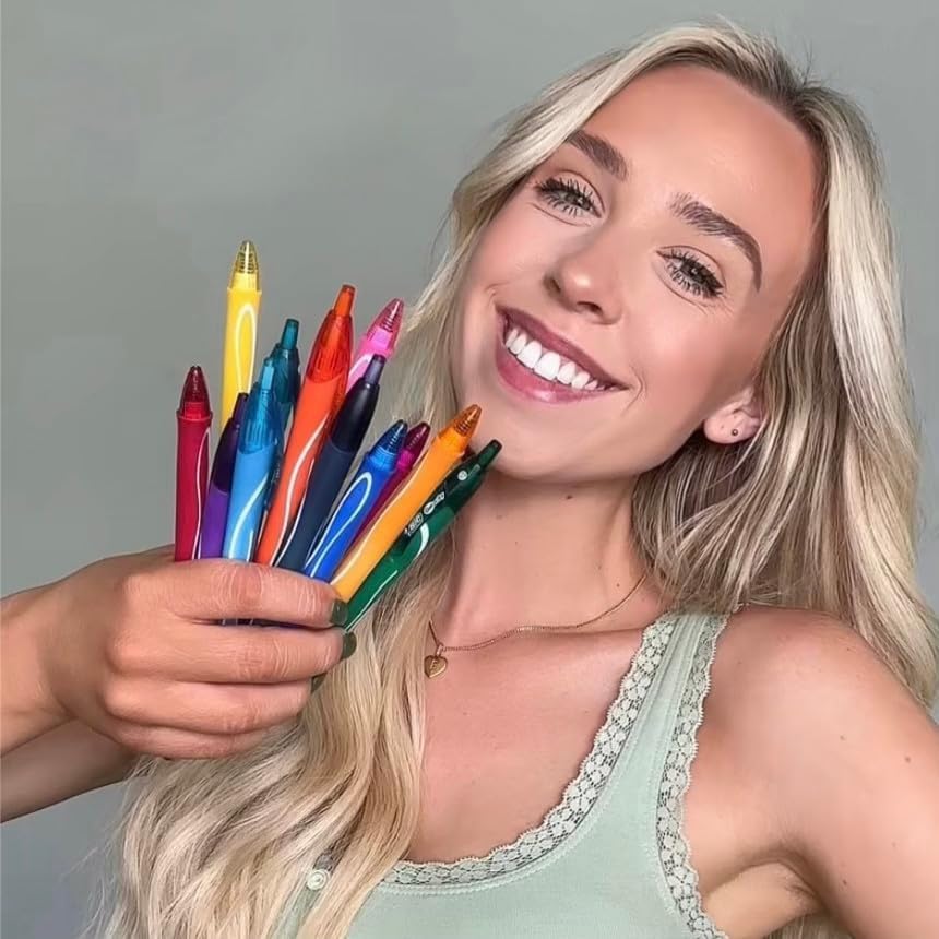 BIC Gelocity Quick Dry Ocean Themed Gel Pens, Medium Point (0.7 mm), School Supplies for Color-Coding Notes, Gel Pen Set for Students and Teachers