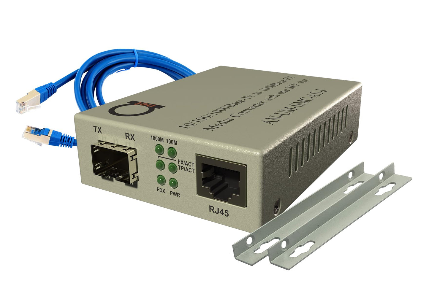 Fiber to Ethernet Converter | Open SFP slot Gigabit to RJ45 10/100/1000 Fiber Media Converter | Plug & Play | Universal - Supports All Single / Multi