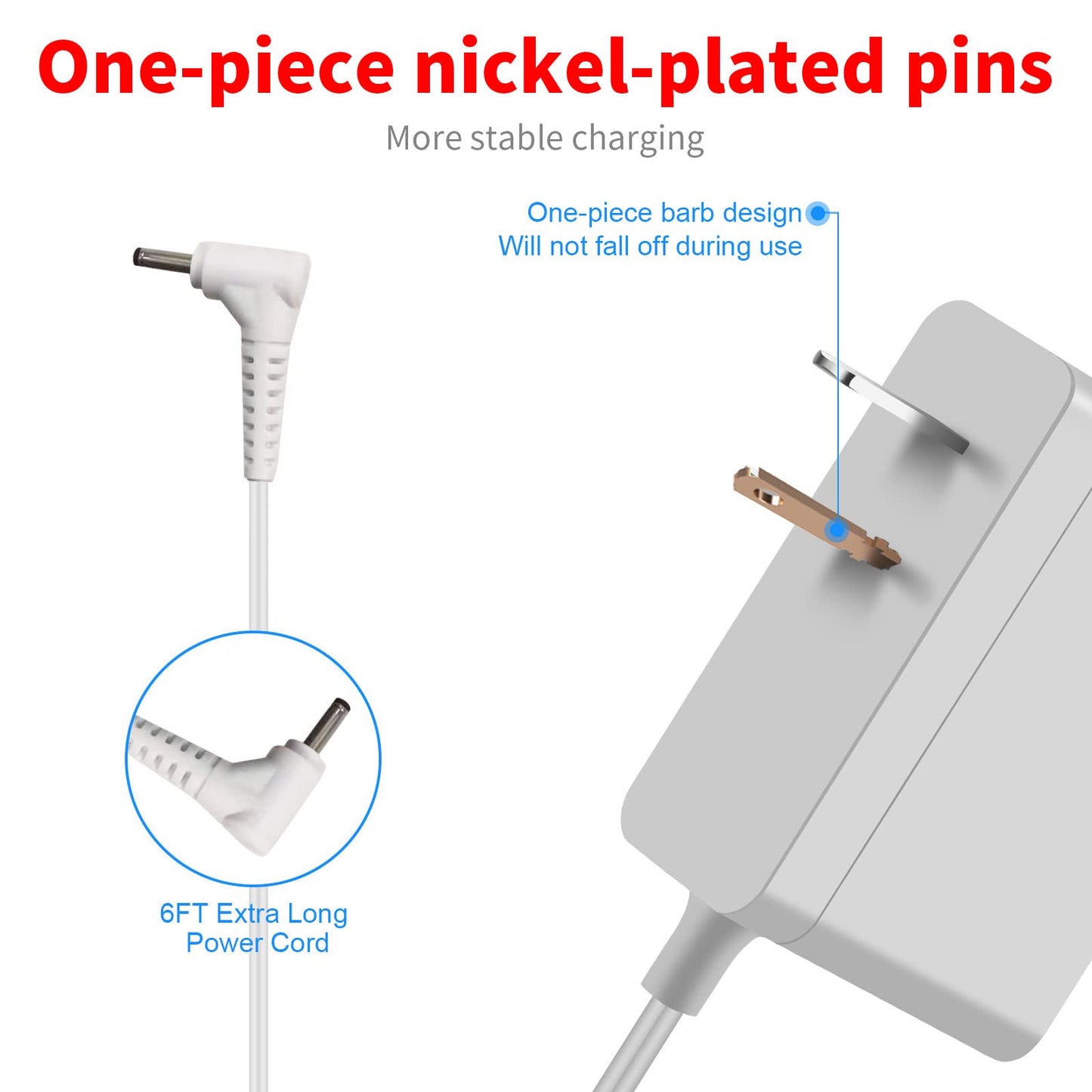 MEROM 5V Charger Compatible with Willow Pump Generations 1, 2, and 3, 5V 3A Replacement Power Cord for Willow Pump Power Charging Cord