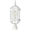 Nuvo Lighting 60/4974 Traditional One Light Post Mount from Boxwood collection in White finish