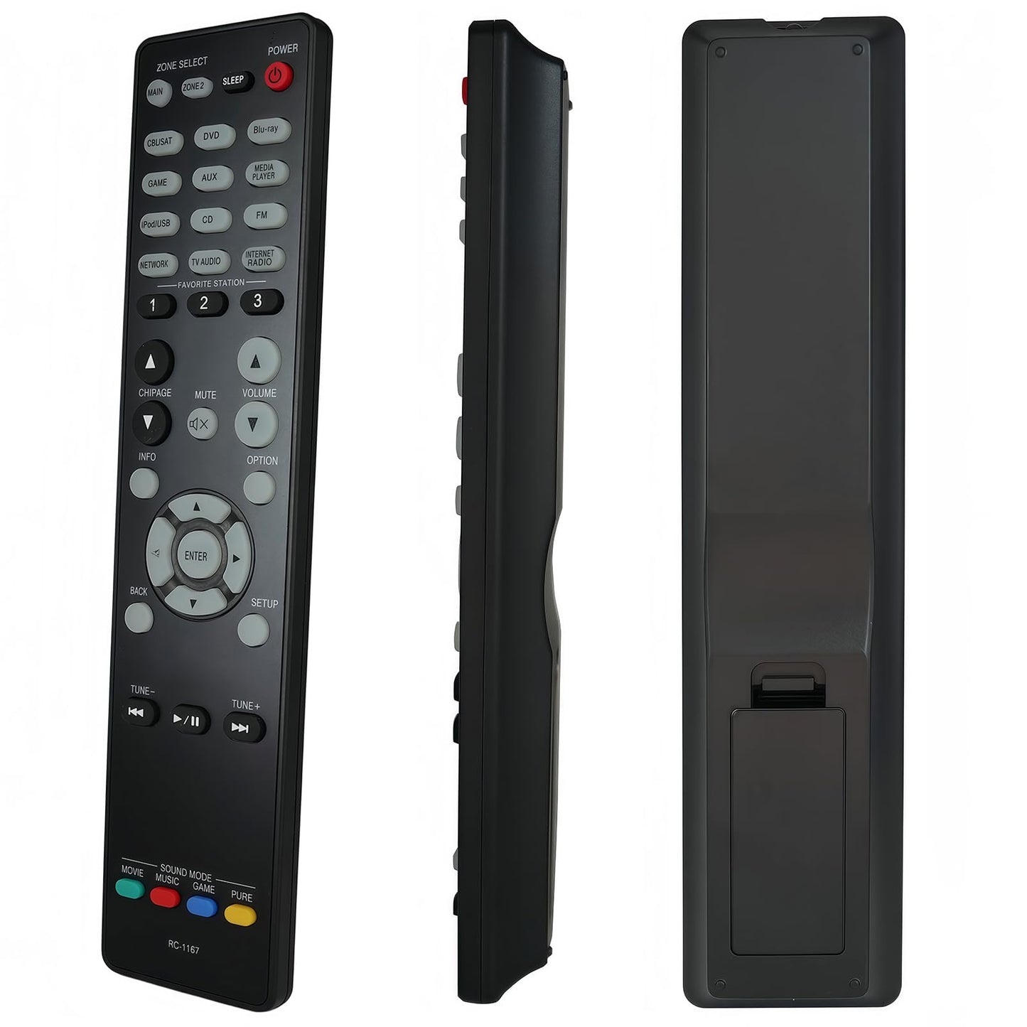Replacement Remote Control RC-1167 Compatible for denon AV Receiver 7.1-Channel Home Theater Receiver AVR-2312 AVR-3312 AVR-4312 AVR-4310 AVR-2113