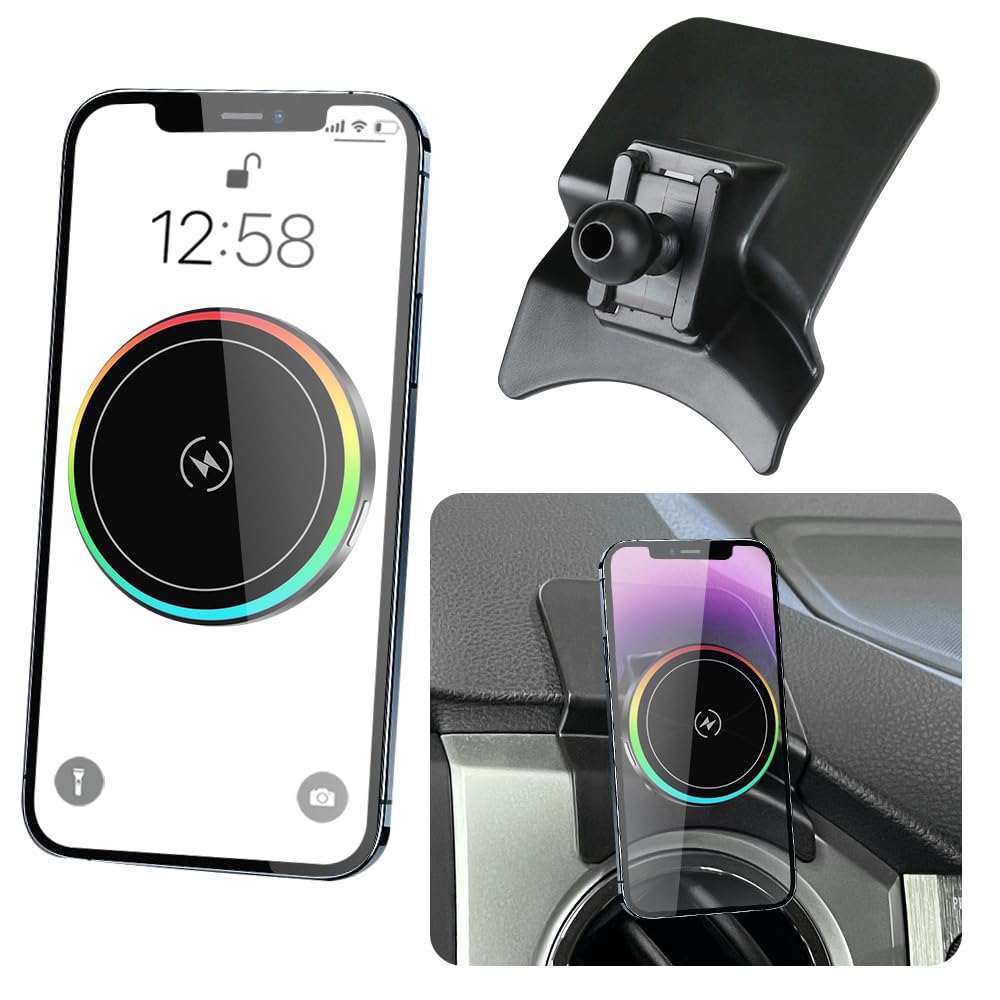 LUNQIN Car Magnetic Phone Mount for Toyota Tundra 2014 2015 2016 2017 2018 2019 2020 2021 Auto Interior Accessories Best Cellphone Holder Fast 15W