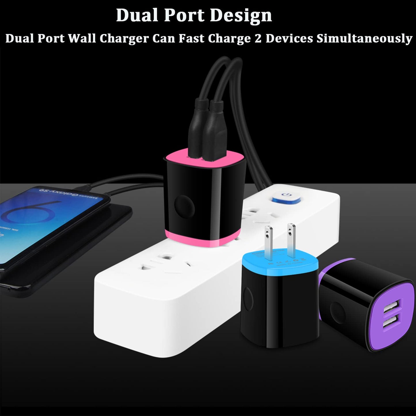 iPhone USB Wall Charger Adapter, Charger Brick, AndHot 5Pack 2.1A Dual Port Fast Charging Block Box Base Wall Plug for iPhone 17 16e 16 15 14 13 12 11