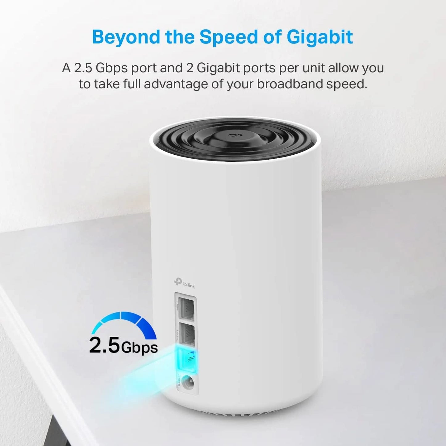 TP-Link Deco XE75 Pro AXE5400 Tri-Band WiFi 6E Mesh System - 2.5G WAN/LAN Port, Covers up to 5500 Sq.Ft, Replaces WiFi Router and Extender, AI-Driven