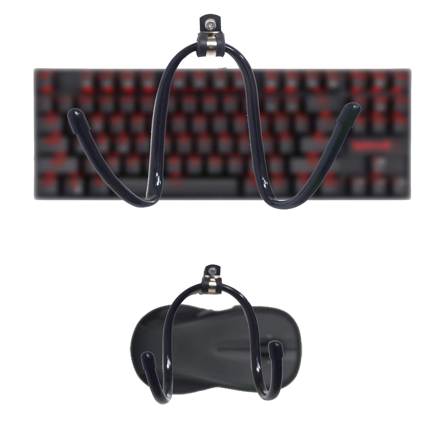 Pmsanzay Pack of 2, Keyboard Mouse Wall Mount Wall Holder Wall Rack - No Keyboard No Mouse