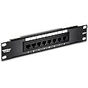 TRENDnet 8-Port Cat6 Unshielded Patch Panel, TC-P08C6, Rackmount, 10 Inch Wide, 8 x Gigabit RJ-45 Ethernet Ports, Pre-Numbered Ports, 250 Mhz