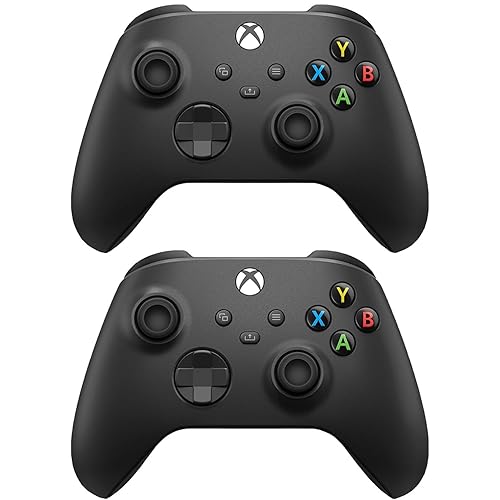 Microsoft Xbox Core Wireless Controller 2-Pack Bundle - Carbon Black - Xbox Series X|S, Xbox One, and Windows Devices